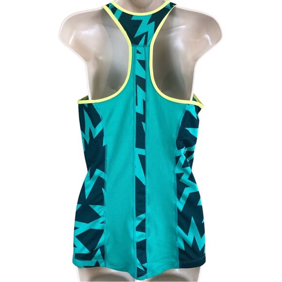 Nike Dri Fit Turquoise Racerback Tank Top Performance Ready Sporty Pow Design - Picture 15 of 16